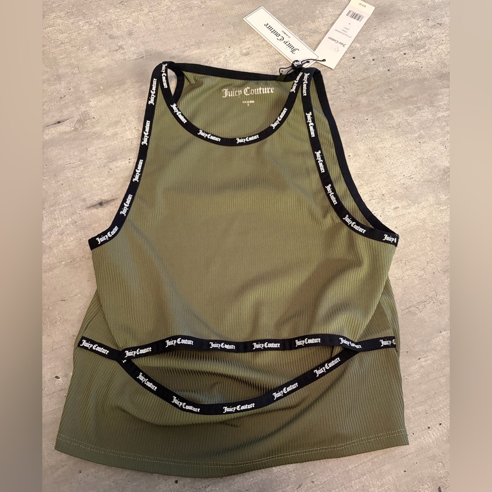 Juicy Couture Moss Green Top Size Medium NWT